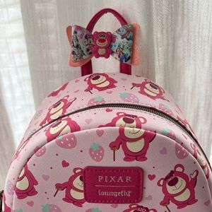 💖🍓 Disney Toy story pixar Lotso Huggin bear bow topper for your bag